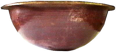Hammered Round Natural Bathroom Copper Sink