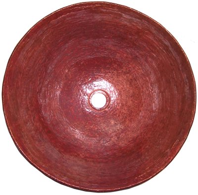 Natural Hammered Round Bathroom Copper Vessel