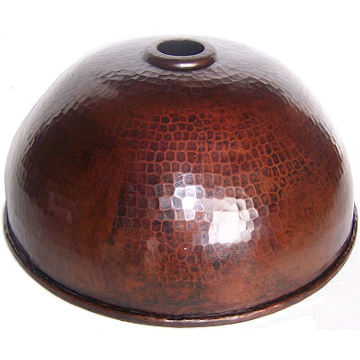 Weathered Hammered Round Bathroom Copper Vessel II