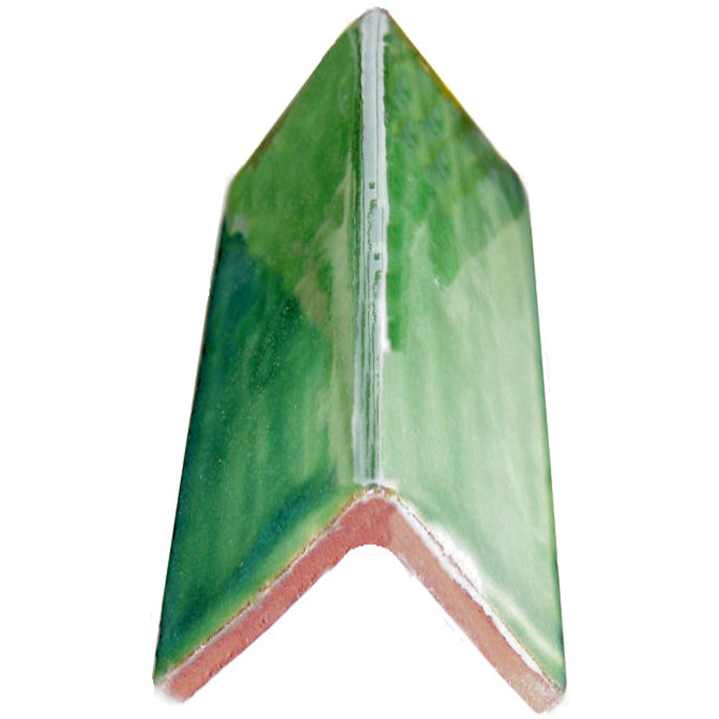 TalaMex Green Talavera Clay V-Cap 6 in.