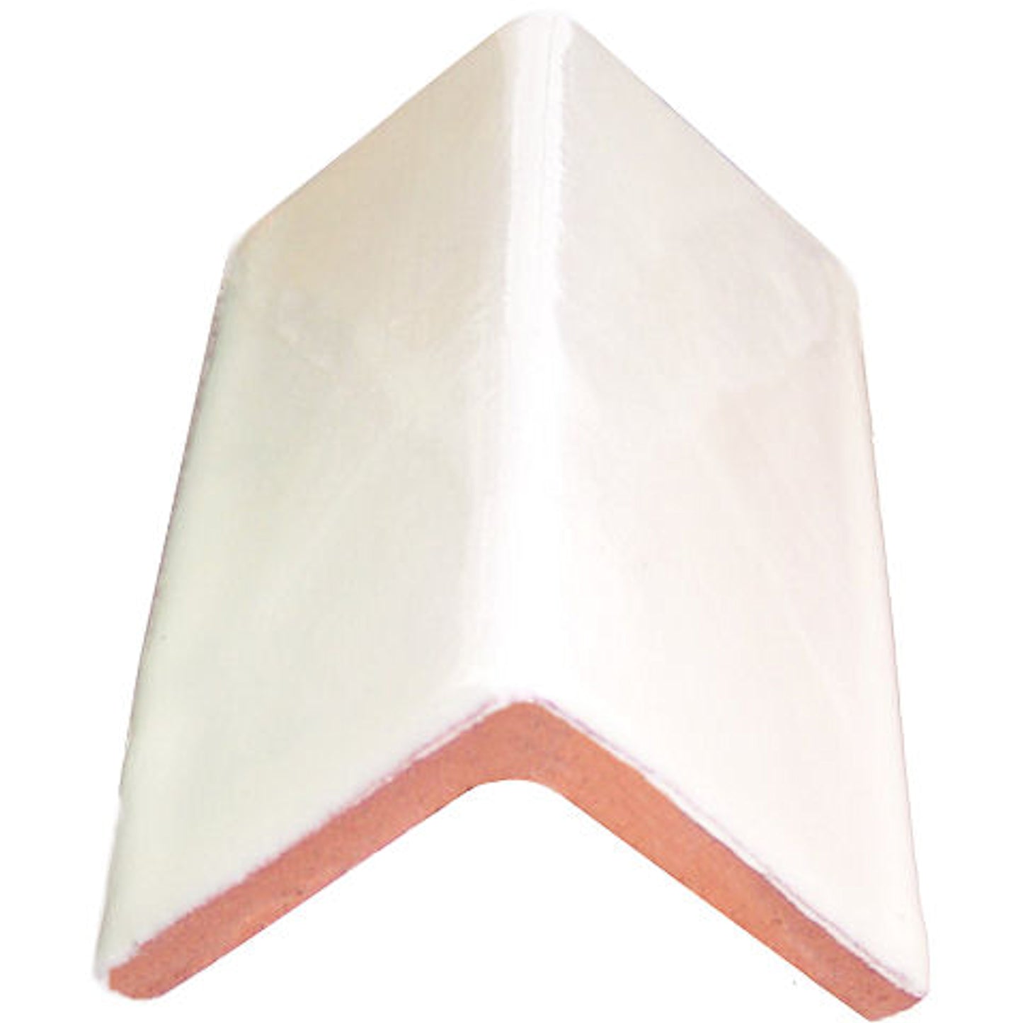 TalaMex Mexican White Talavera Clay V-Cap 4 in.