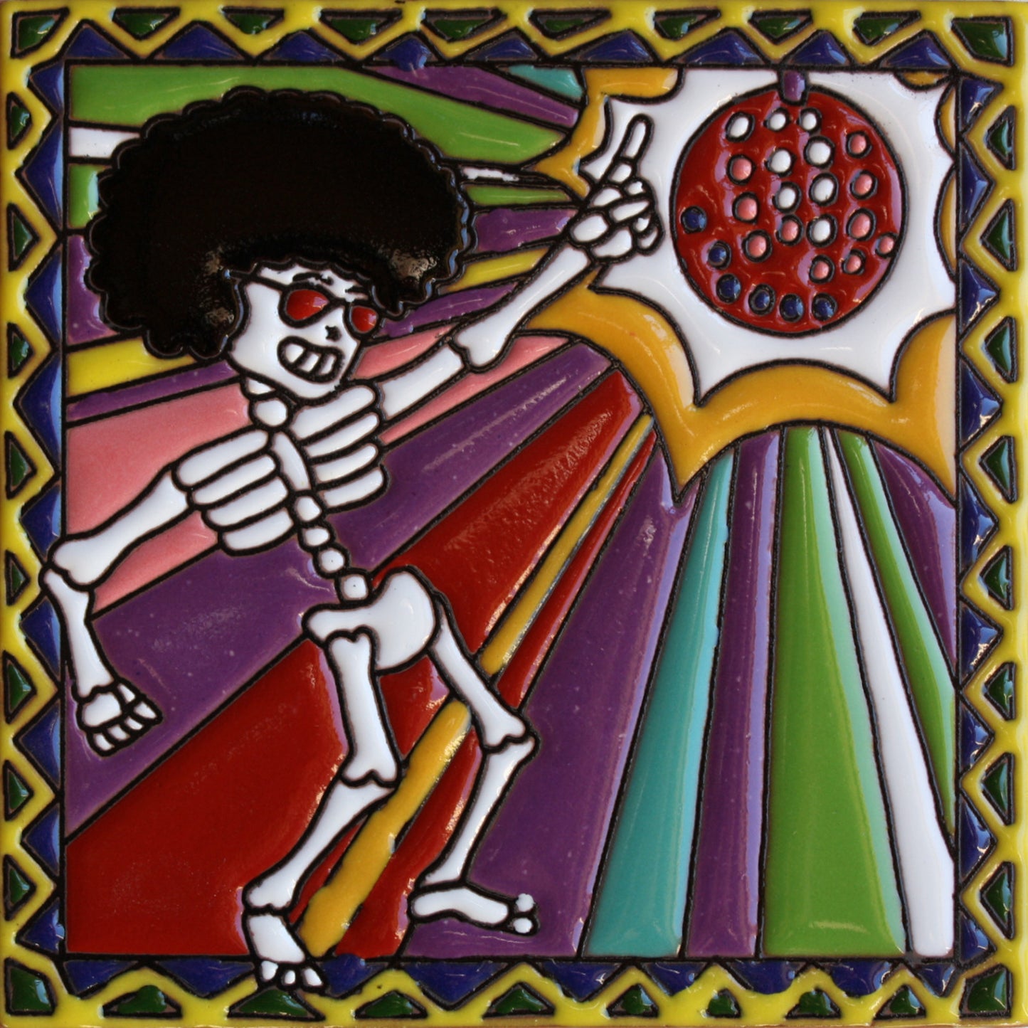 talamex_disco_dancing._day-of-the-dead_clay_tile