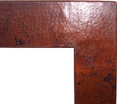 Big Hammered Copper Mirror