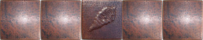 Turret Shell Hammered Copper Tile
