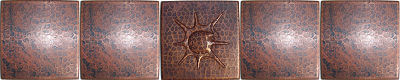 Snail Hammered Copper Tile
