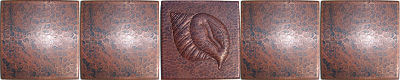 Concha Shell Hammered Copper Tile