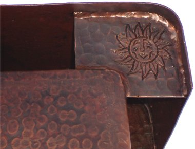 Farmhouse Hammered Copper Sink V