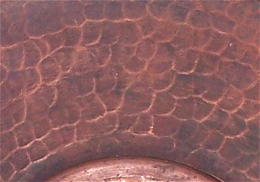 Undermount Hammered Round Bar Copper Sink