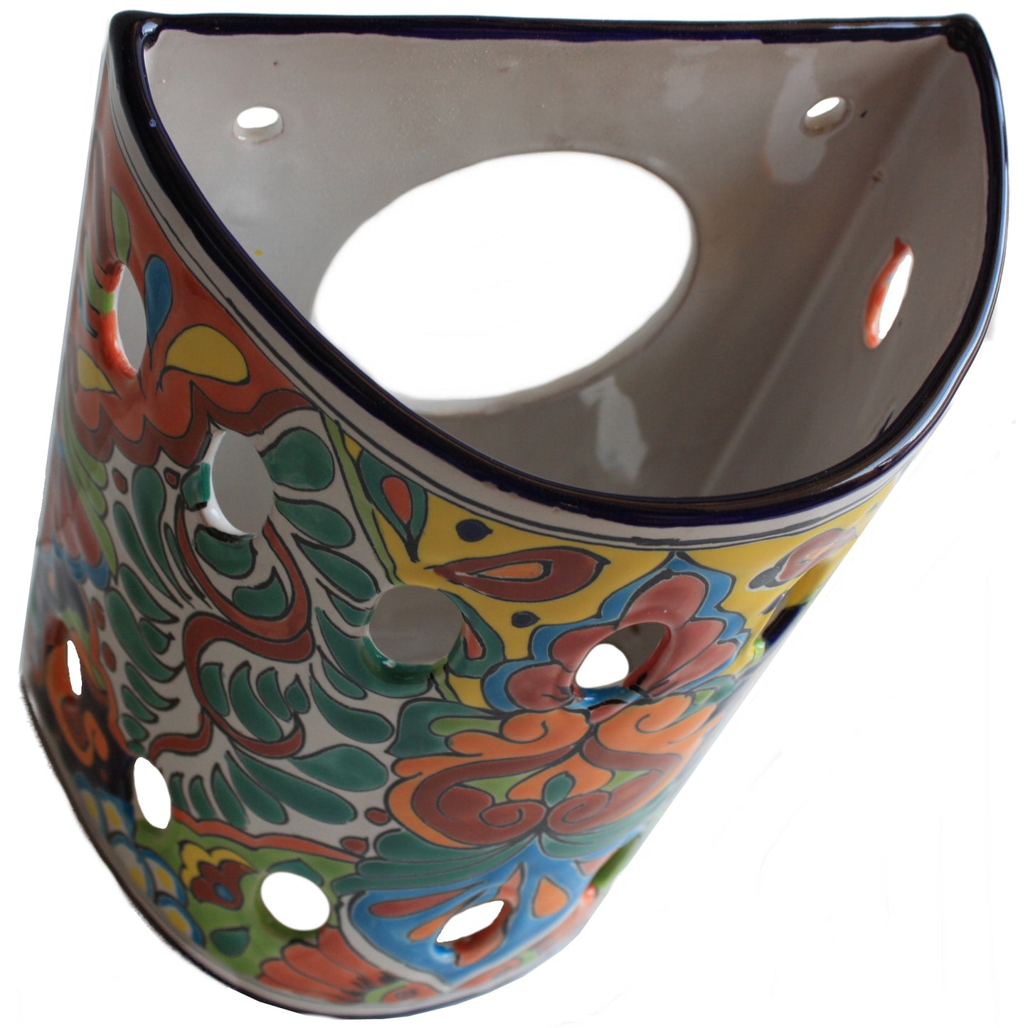 TalaMex Rainbow Talavera Ceramic Sconce