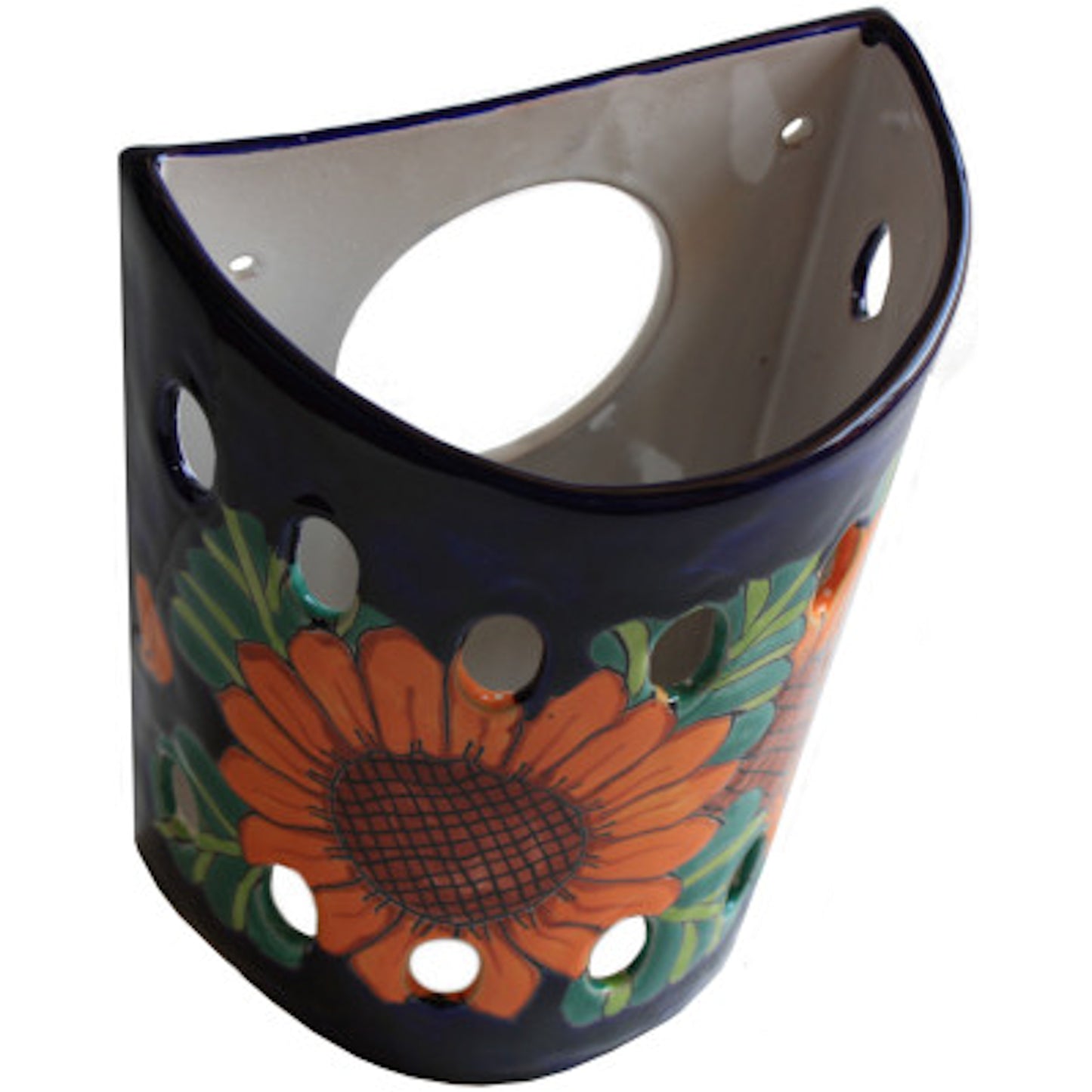 TalaMex Sunflower Talavera Ceramic Sconce