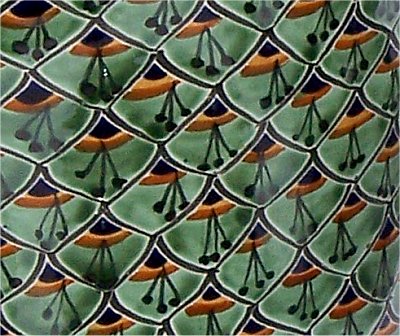 TalaMex Green Peacock Talavera Ceramic Bathroom Set
