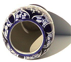 TalaMex Traditional Blue Mermaid Talavera Flower Vase