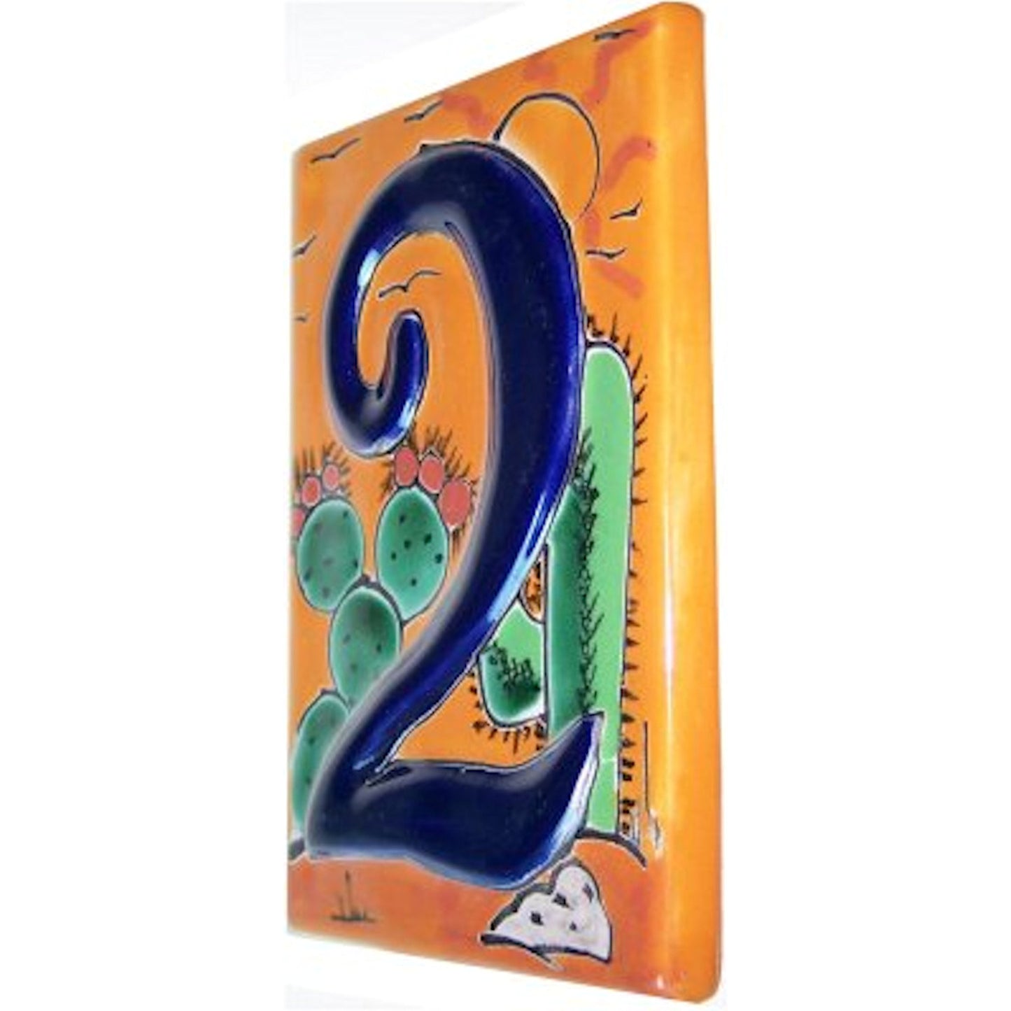 TalaMex Desert Talavera Ceramic House Number Two