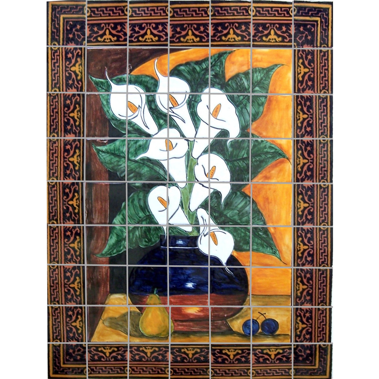 talamex_callalillies_clay_talavera_tile_mural
