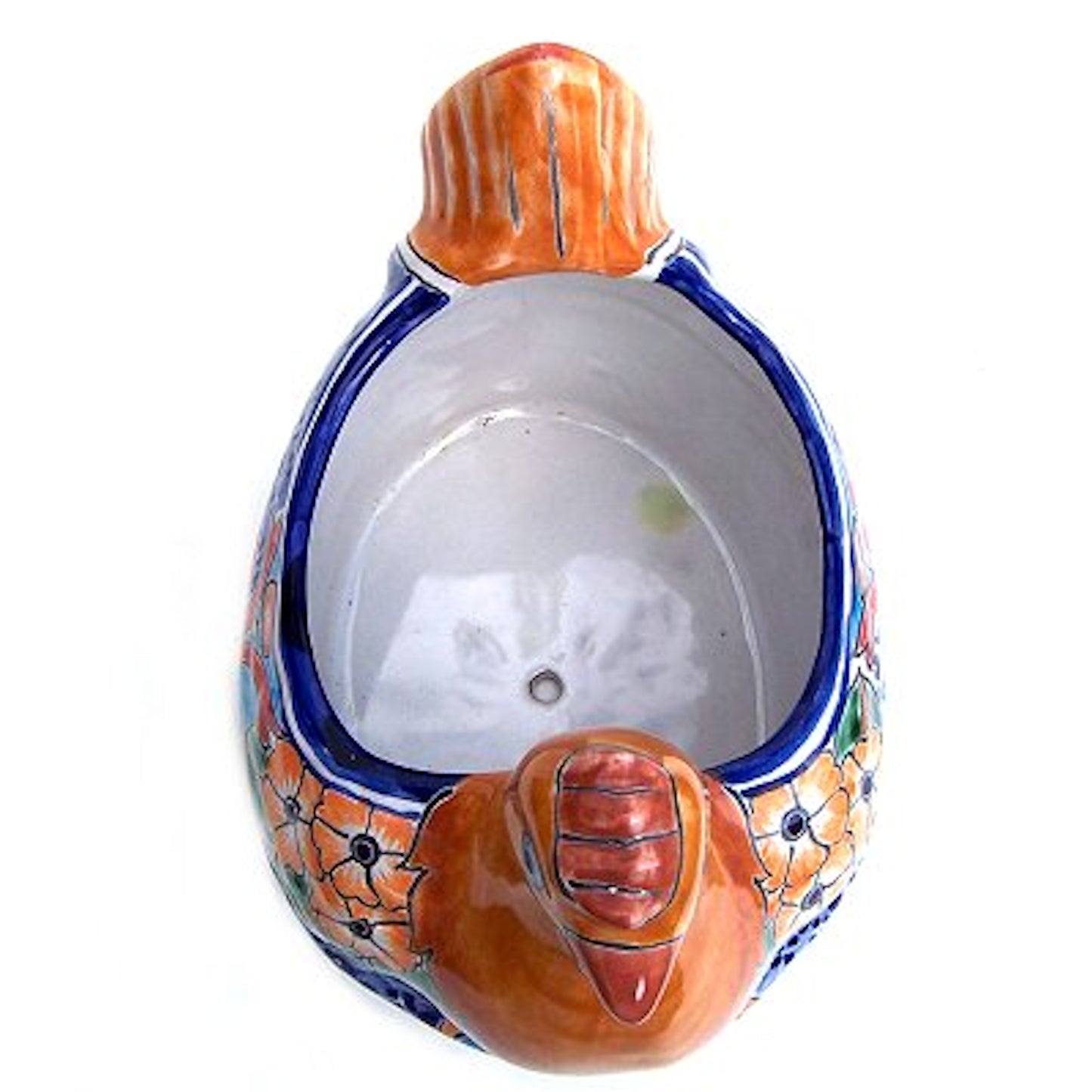 TalaMex Multicolor Chicken Talavera Ceramic Planter