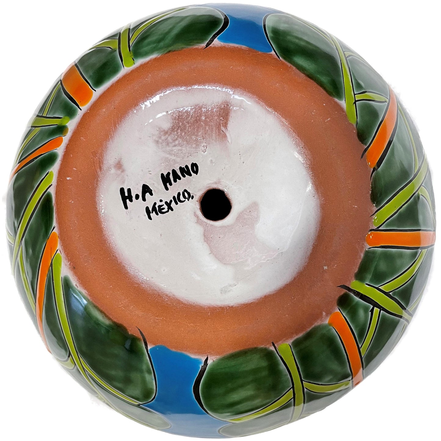 TalaMex Small-Sized Aqua Lily Talavera Mexican Colors Ceramic Garden Pot