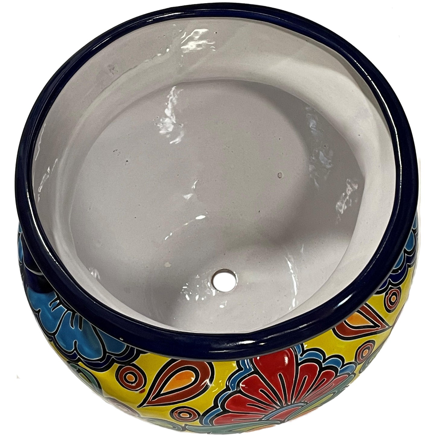 TalaMex Small-Sized Rainbow Mexican Colors Talavera Ceramic Garden Pot