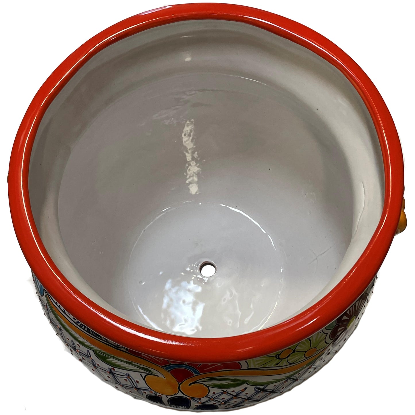TalaMex Medium-Sized Cherato Mexican Colors Talavera Ceramic Garden Pot
