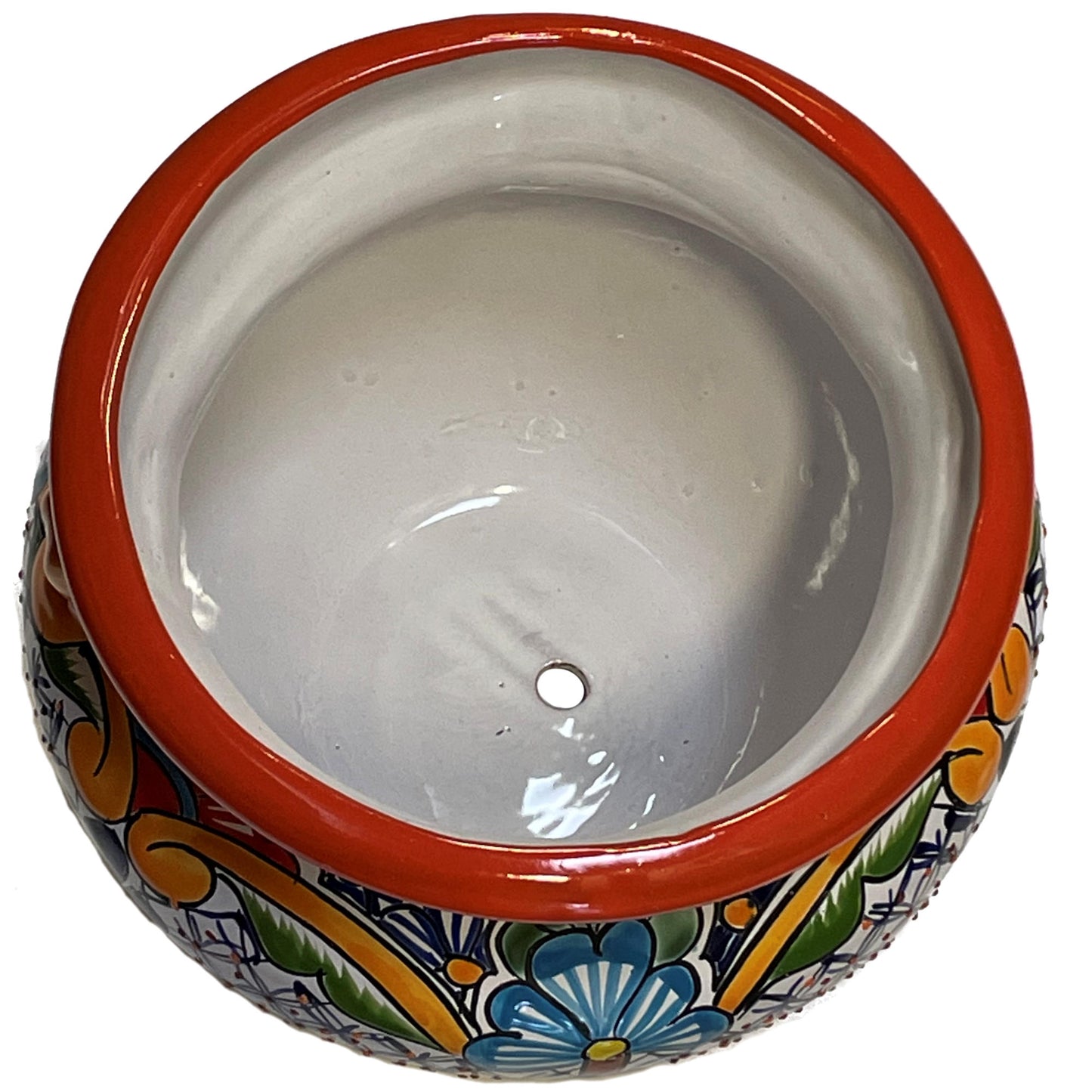 TalaMex Small-Sized Cherato Mexican Colors Talavera Ceramic Garden Pot