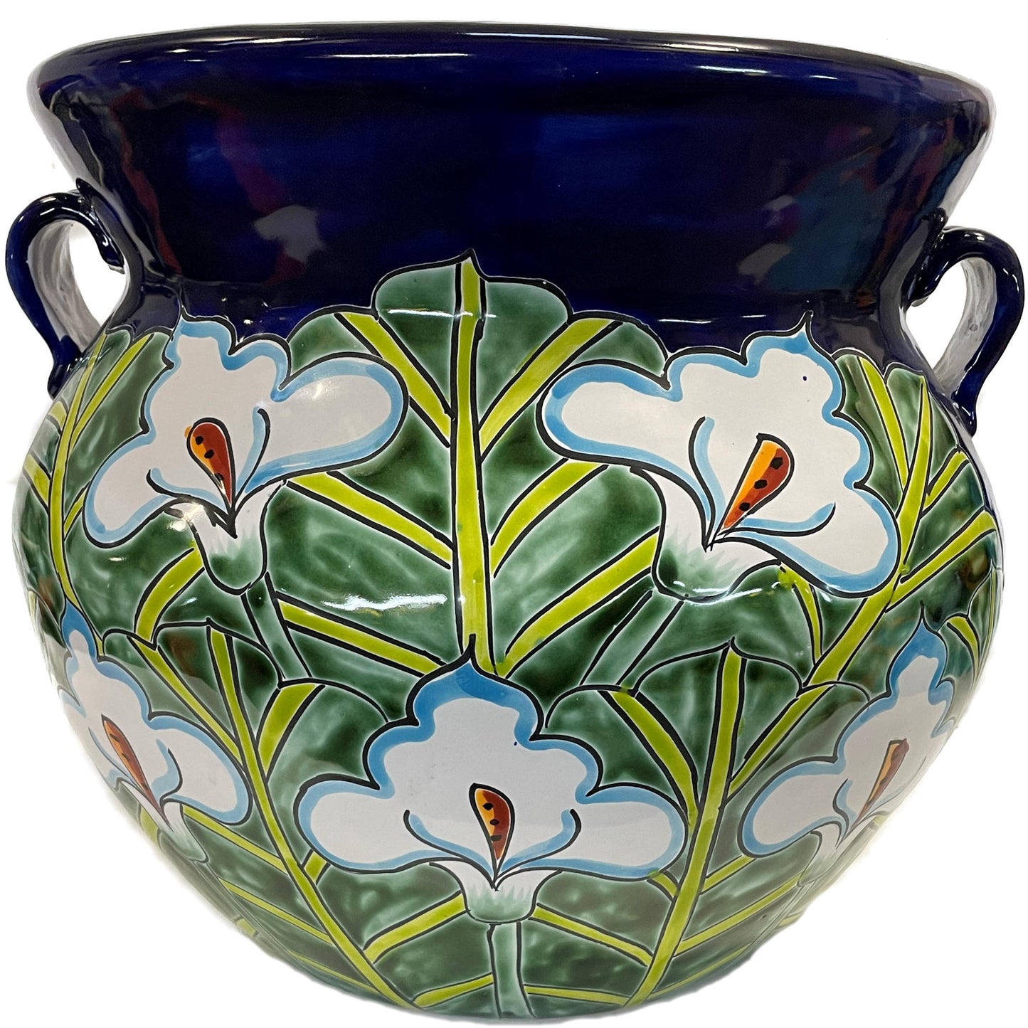 talamex_medium-sized_blue_lily_mexican_colors_talavera_ceramic_garden_pot