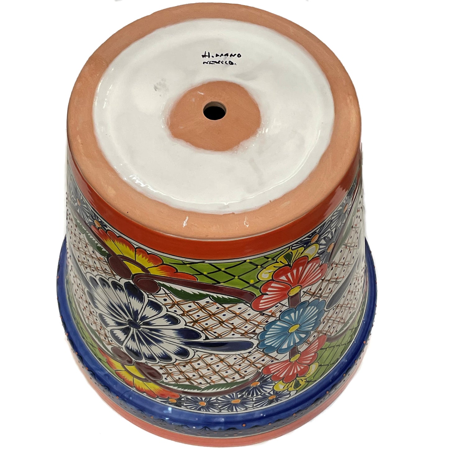 TalaMex Large-Sized Ayumba Mexican Colors Talavera Ceramic Garden Pot