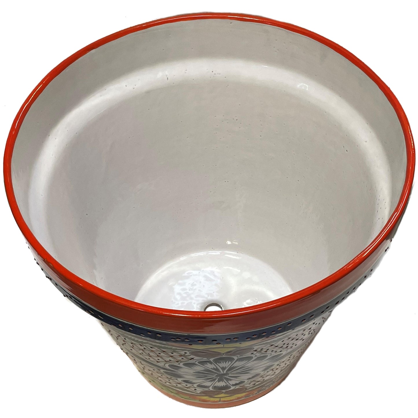 TalaMex Medium-Sized Ayumba Mexican Colors Talavera Ceramic Garden Pot