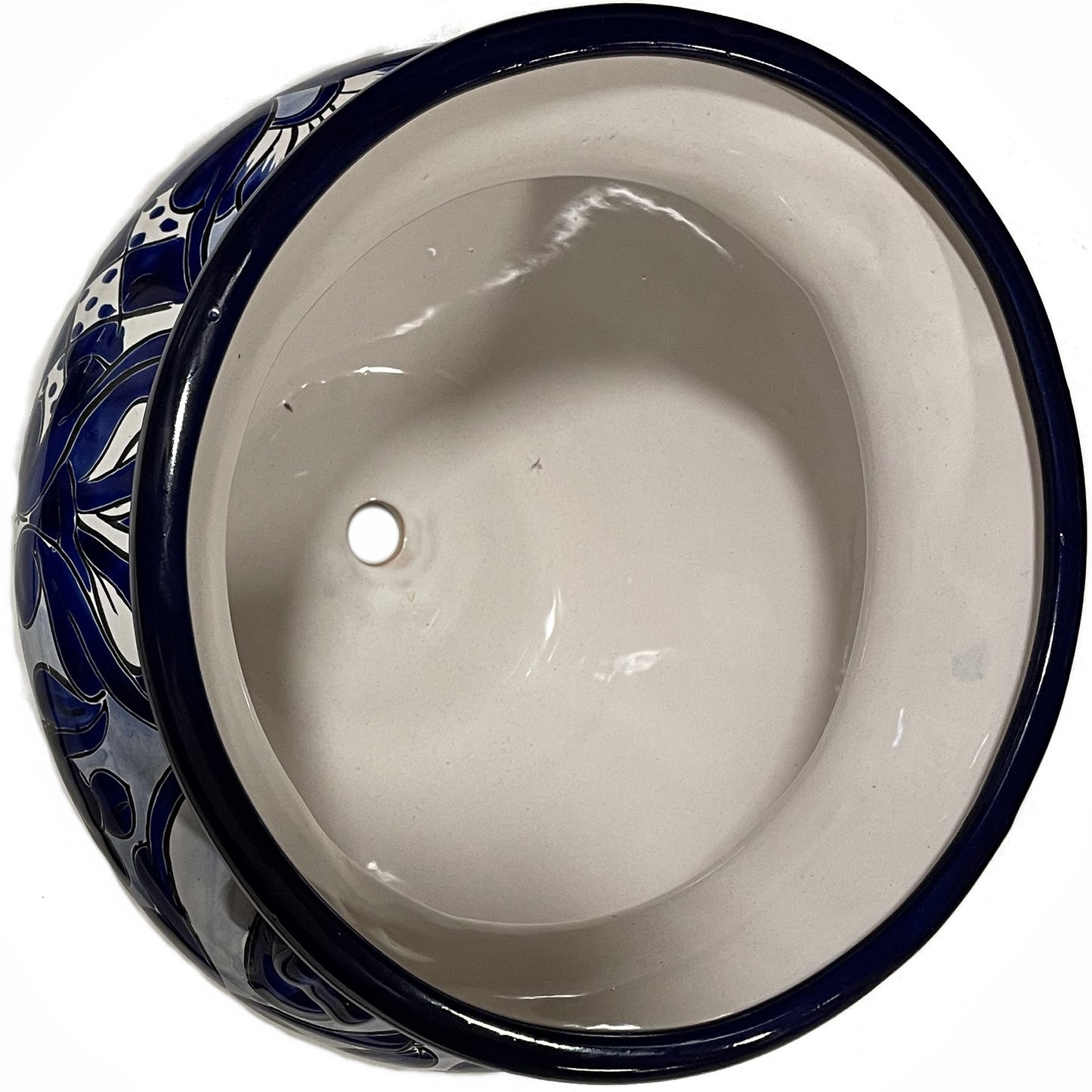 TalaMex Small-Sized Zacan Mexican Colors Talavera Ceramic Garden Pot