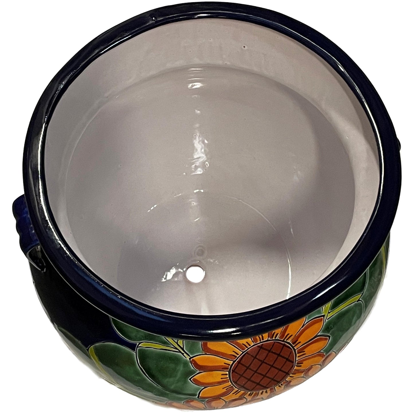 TalaMex Medium-Sized Sunflower Mexican Colors Talavera Ceramic Garden Pot