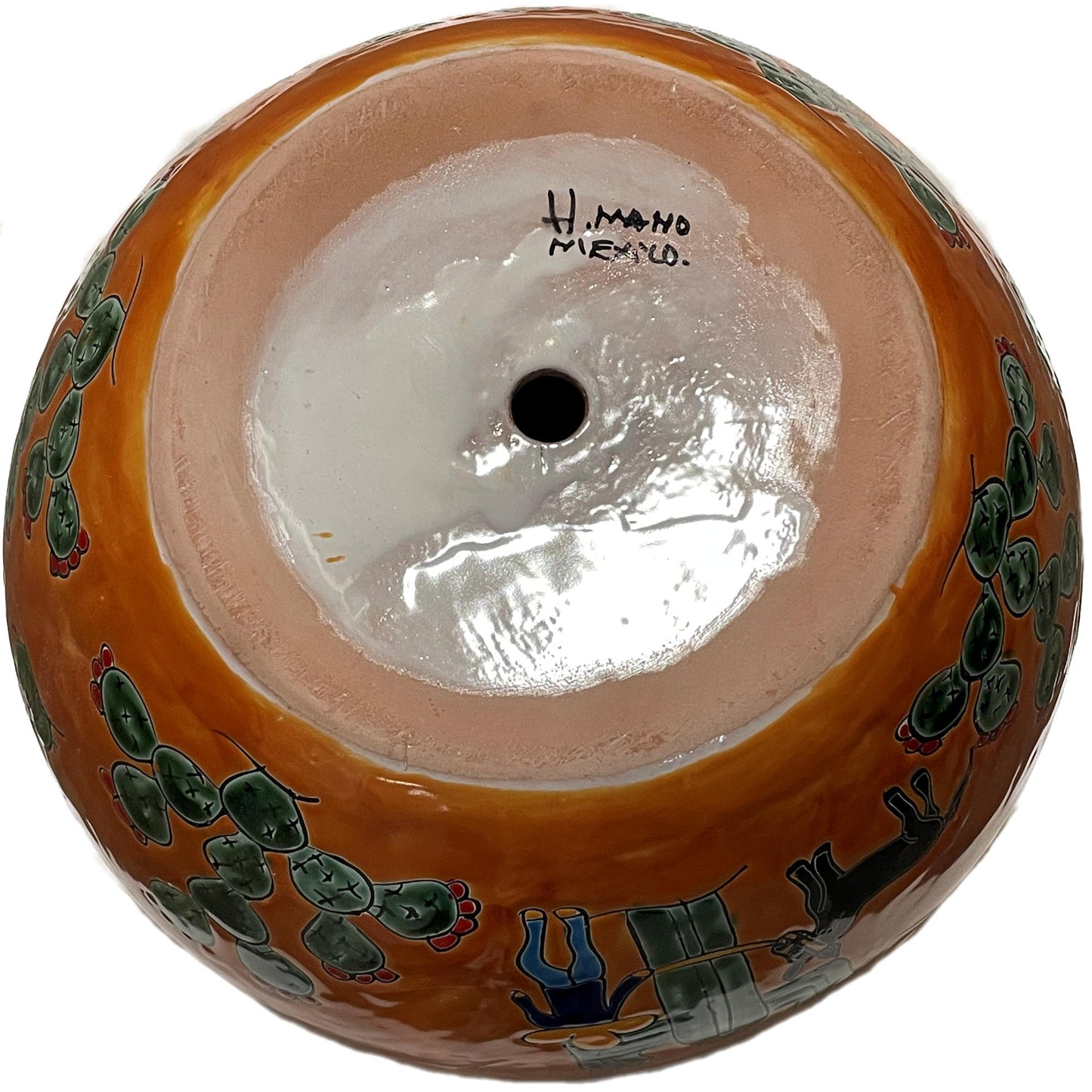 TalaMex Medium-Sized Desert Mexican Colors Talavera Ceramic Garden Pot