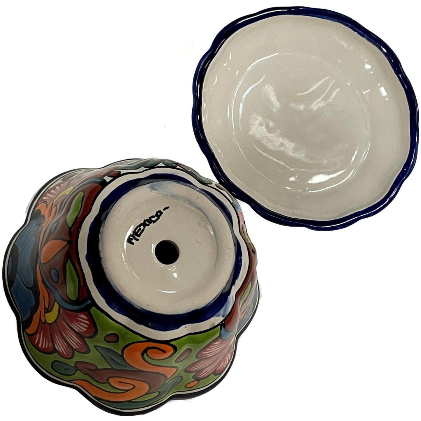TalaMex Small-Sized Petunia Mexican Colors Talavera Ceramic Garden Pot