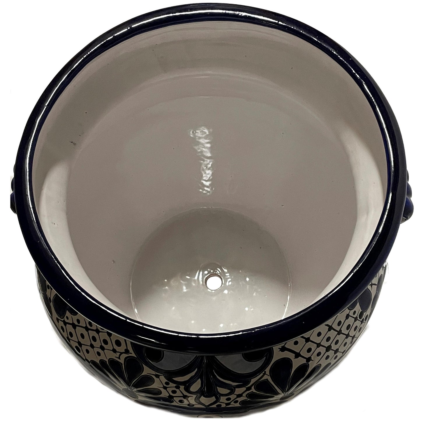 TalaMex Medium-Sized Zacan Mexican Colors Talavera Ceramic Garden Pot