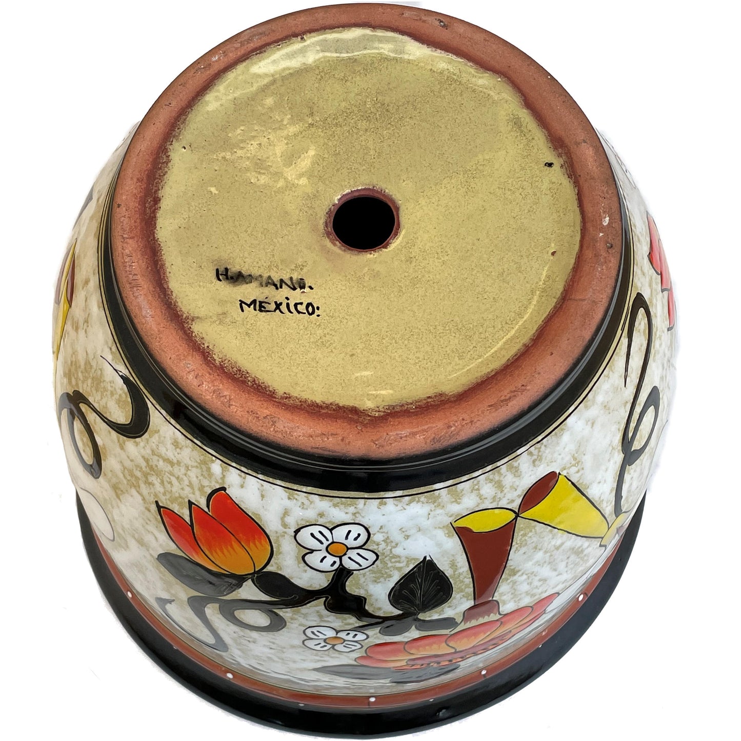TalaMex Bell Lily Sunflower Mexican Colors Talavera Ceramic Garden Pot