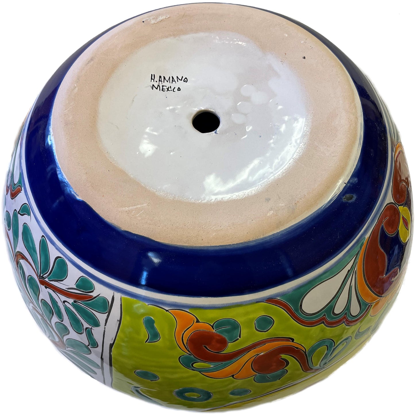 TalaMex Large-Sized Rainbow Mexican Colors Ceramic Mexican Garden Pot