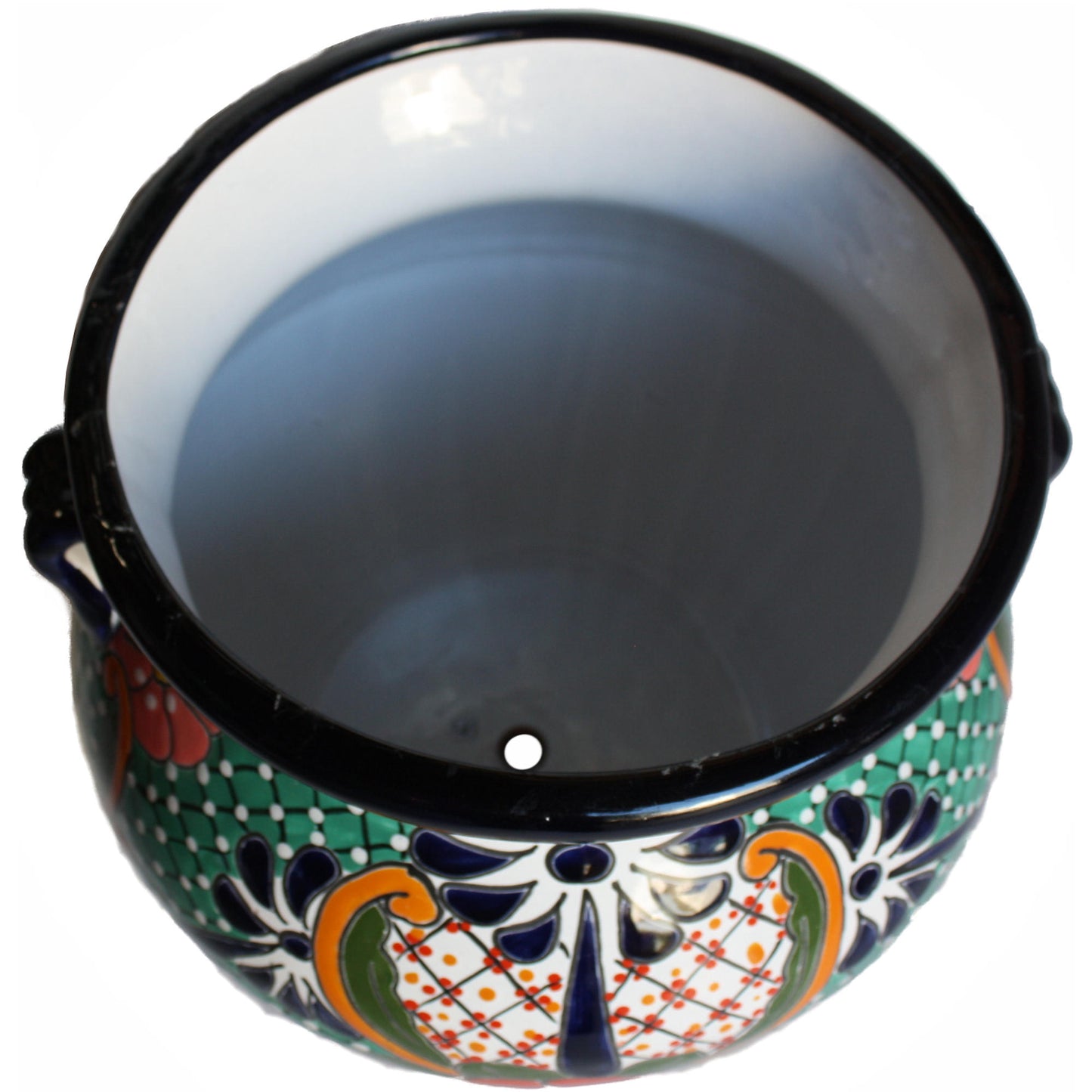 TalaMex Medium-Sized Paracho Mexican Colors Talavera Ceramic Garden Pot