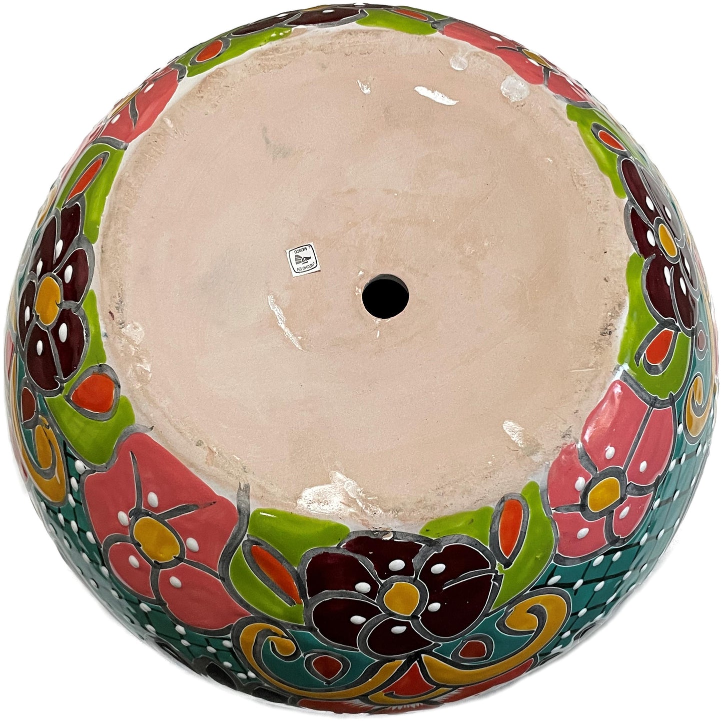 TalaMex Medium-Sized Paracho Mexican Colors Talavera Ceramic Garden Pot