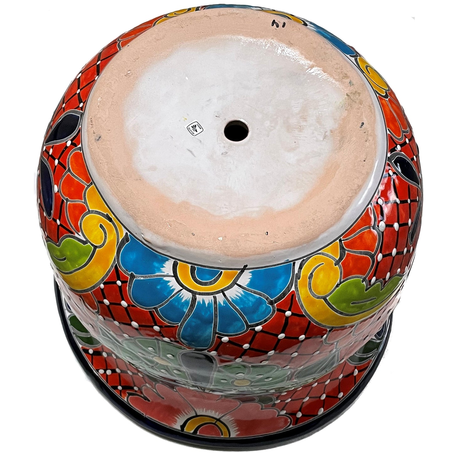 TalaMex Azteca Mexican Colors Talavera Ceramic Garden Pot