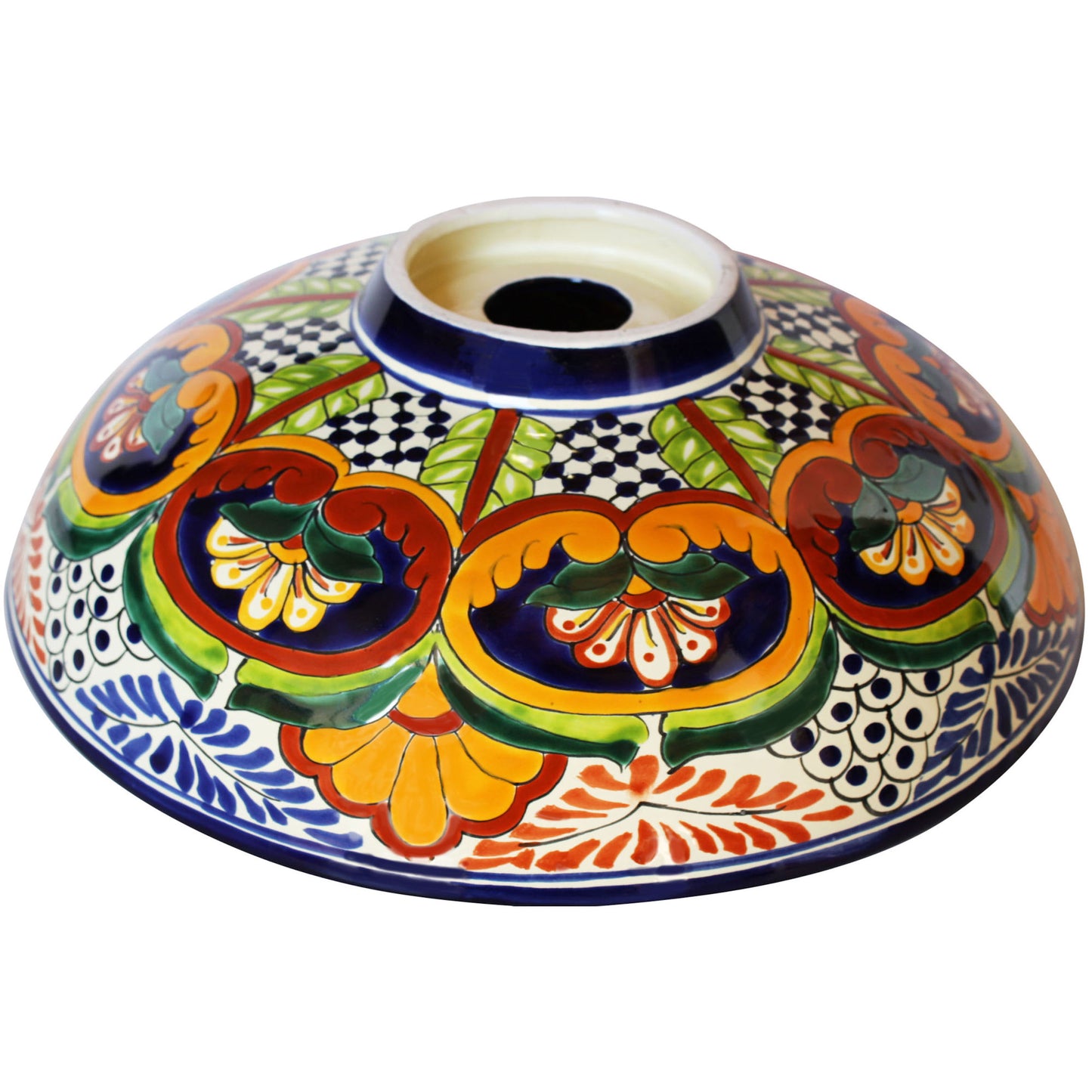 TalaMex Small-Sized Greca Ceramic Talavera Mexican Bathroom Vessel Sink