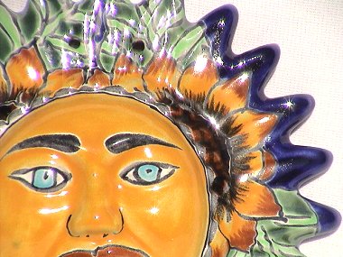 TalaMex Small-Sized Sunflower Talavera Ceramic Sun Face