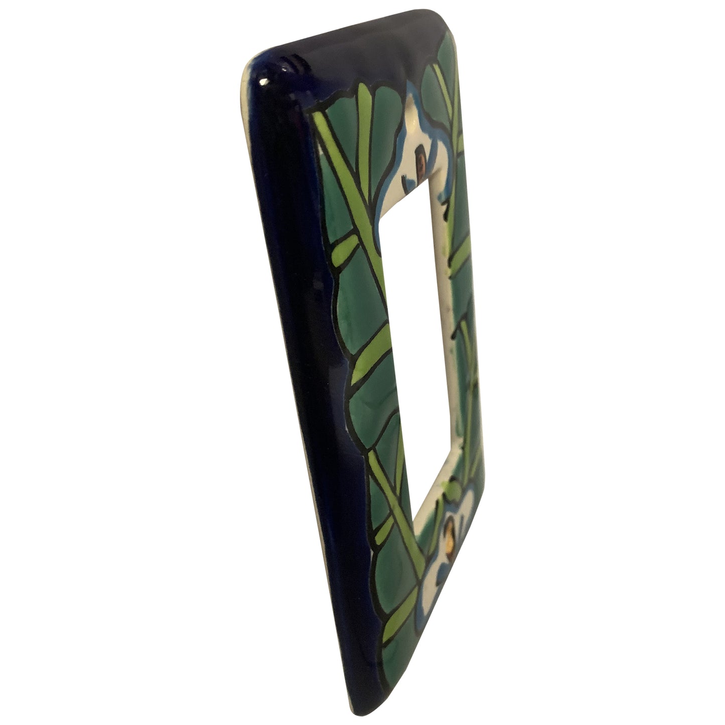 TalaMex Lily GFI/Rocker Mexican Talavera Ceramic Switch Plate