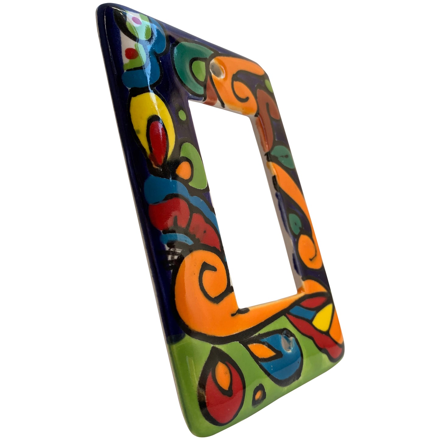 TalaMex Rainbow GFI/Rocker Mexican Talavera Ceramic Switch Plate