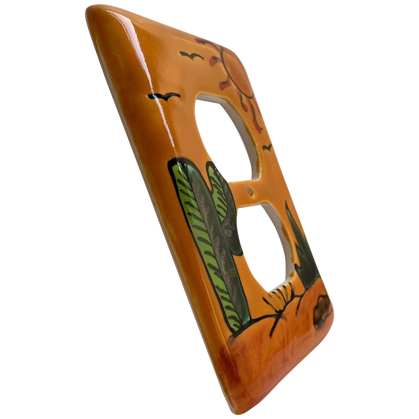 TalaMex Desert Outlet Mexican Talavera Ceramic Switch Plate