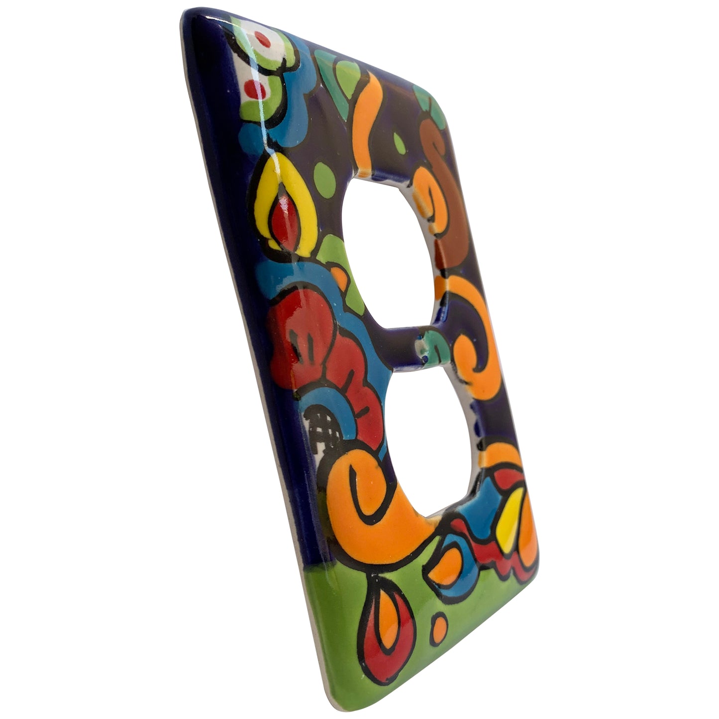 TalaMex Rainbow Outlet Mexican Talavera Ceramic Switch Plate