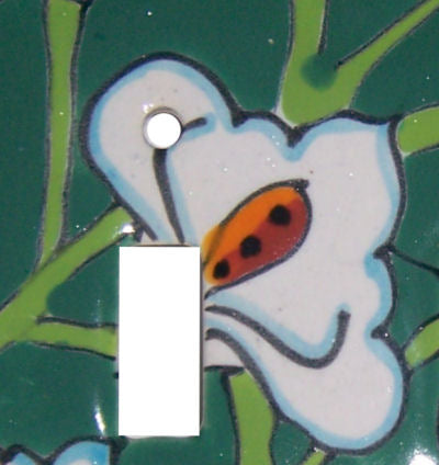 TalaMex Lily Triple Toggle Mexican Talavera Ceramic Switch Plate