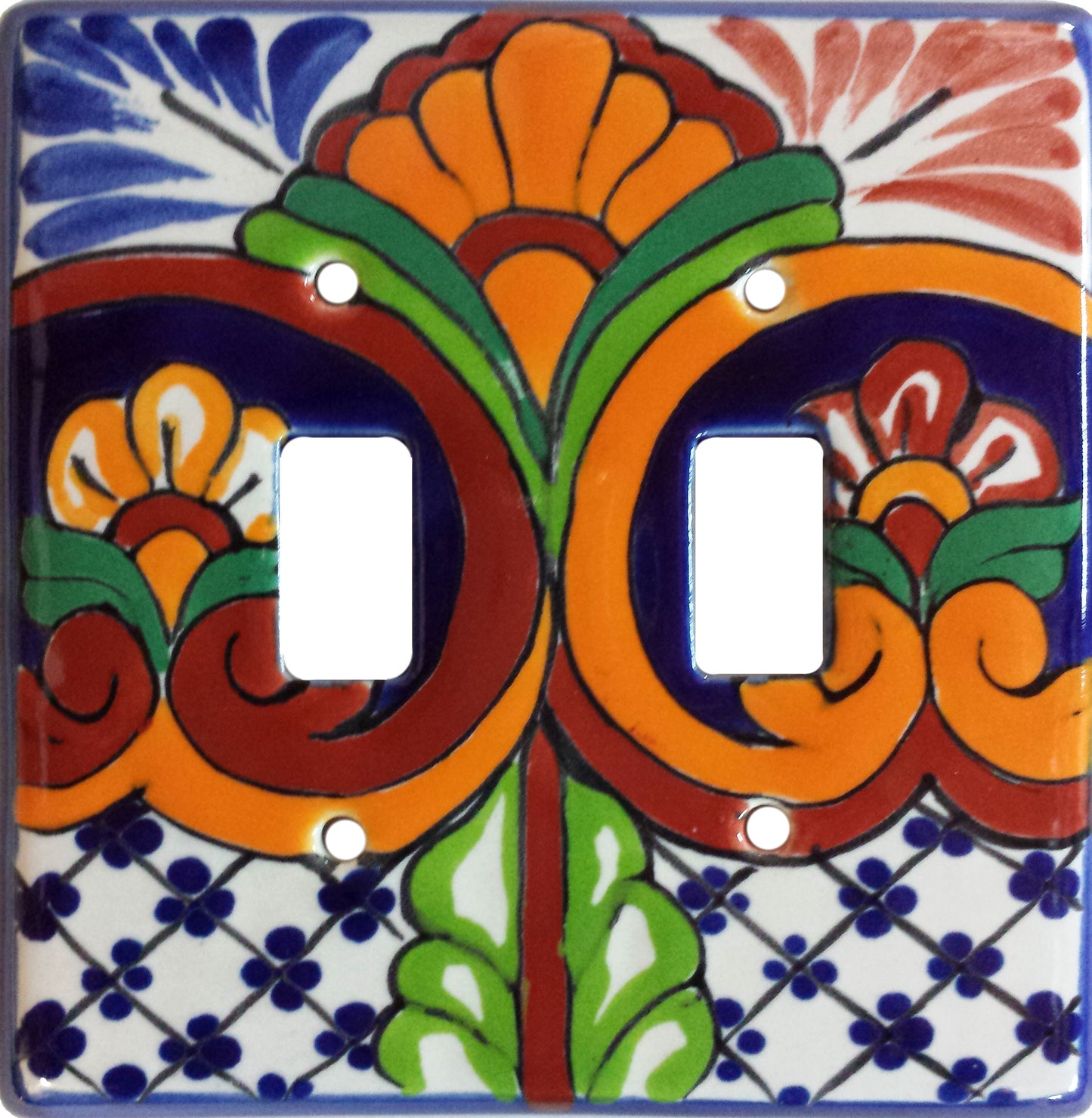 talamex_mantel_double_toggle_mexican_talavera_ceramic_switch_plate