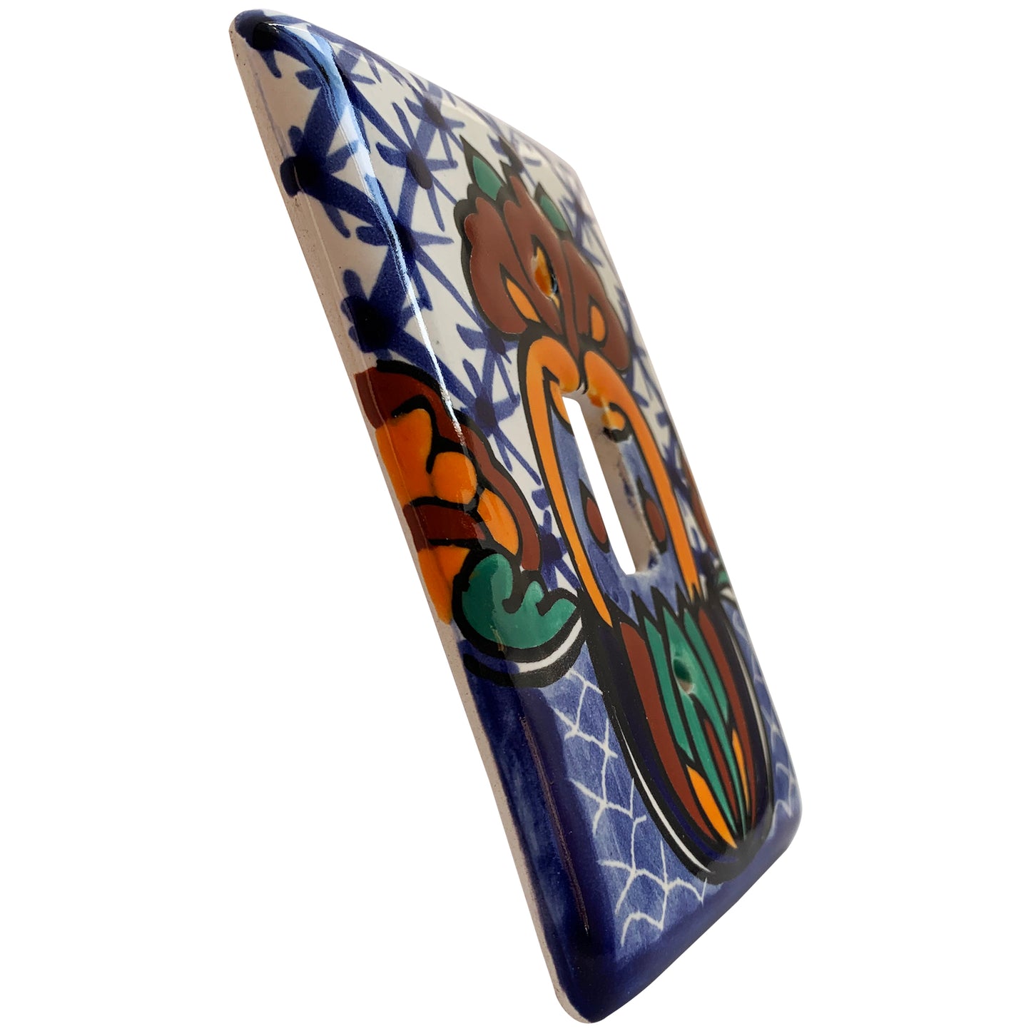 TalaMex Turtle Single Toggle Mexican Talavera Ceramic Switch Plate
