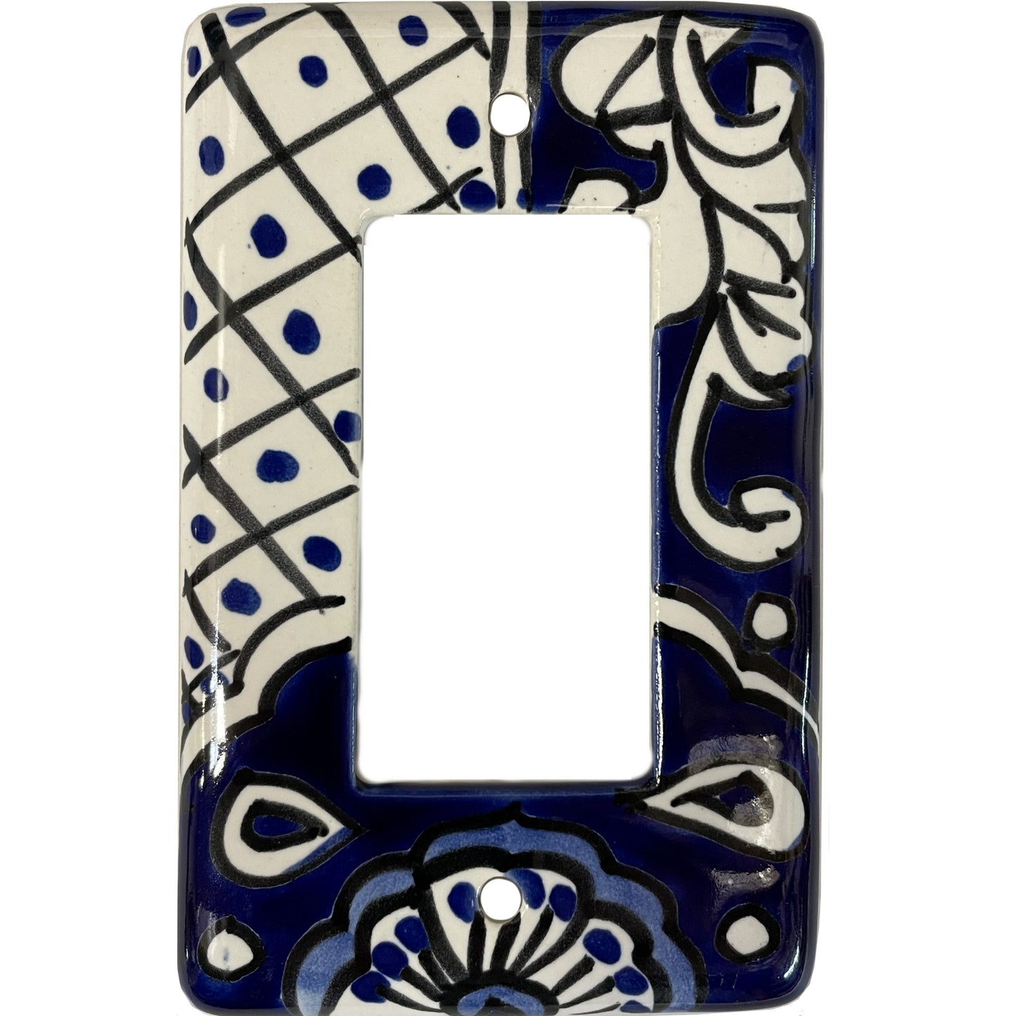talamex_traditional_gfi/rocker_mexican_talavera_ceramic_switch_plate