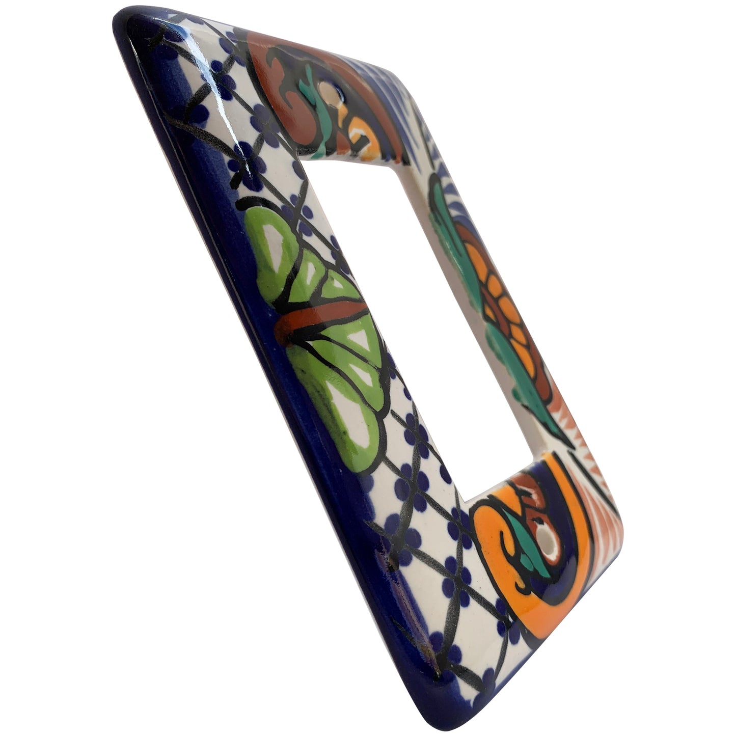 TalaMex Mantel GFI/Rocker Mexican Talavera Ceramic Switch Plate