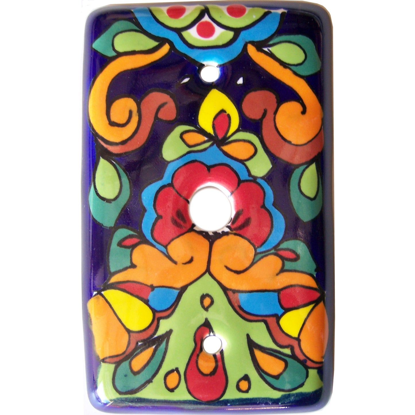 talamex_rainbow_tv_cable_cable_mexican_talavera_ceramic_switch_plate