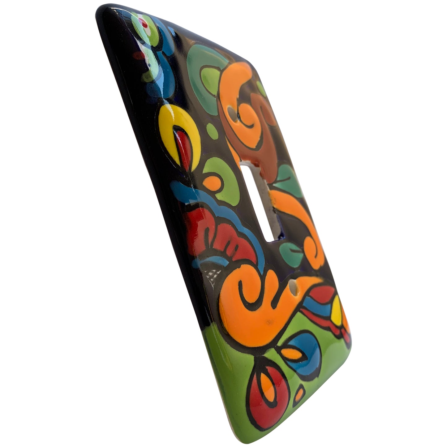 TalaMex Rainbow Single Toggle Mexican Talavera Ceramic Switch Plate