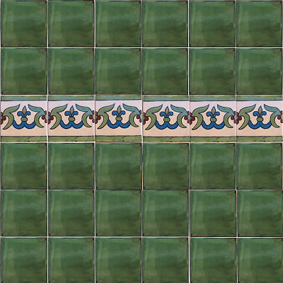 TalaMex Green Talavera Mexican Tile